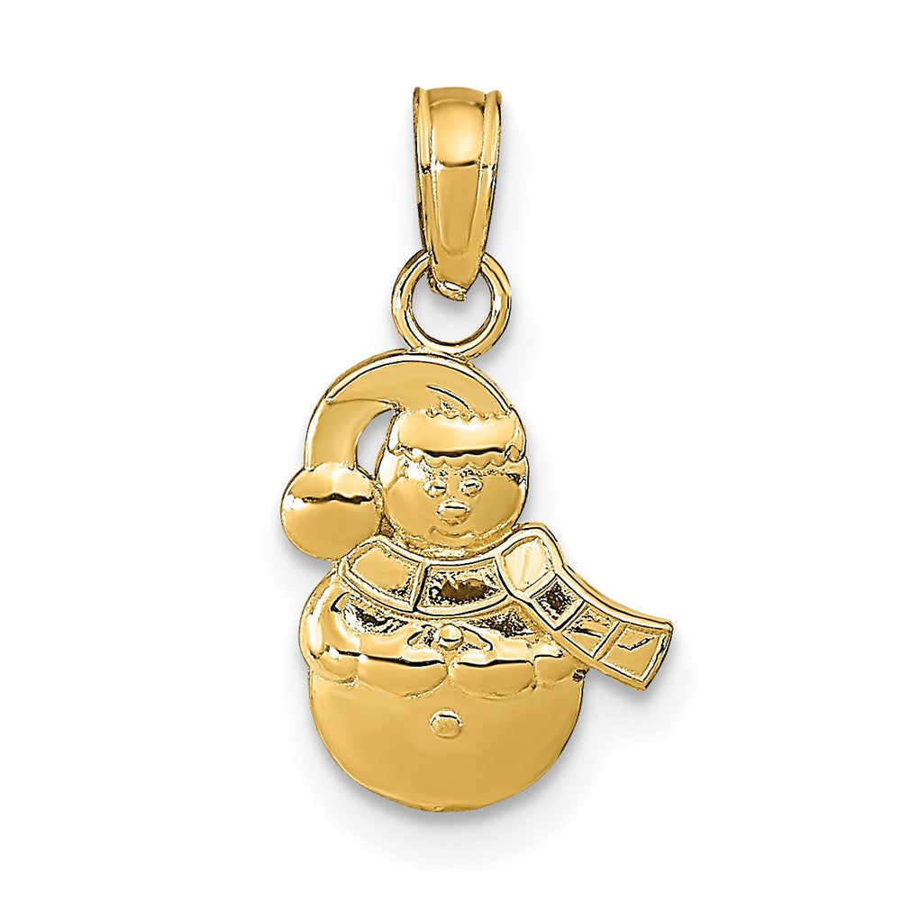 10K Gelbgold Snowman Anhänger