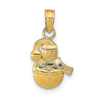10K Gelbgold Snowman Anhänger