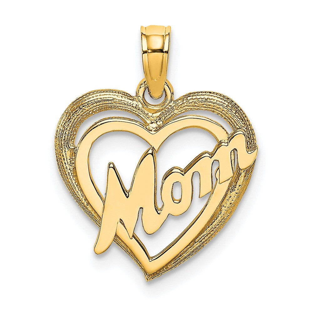 10K Gelbgold 10K Mama Inside Herz Charm