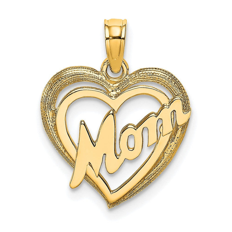 10K Gelbgold 10K Mama Inside Herz Charm