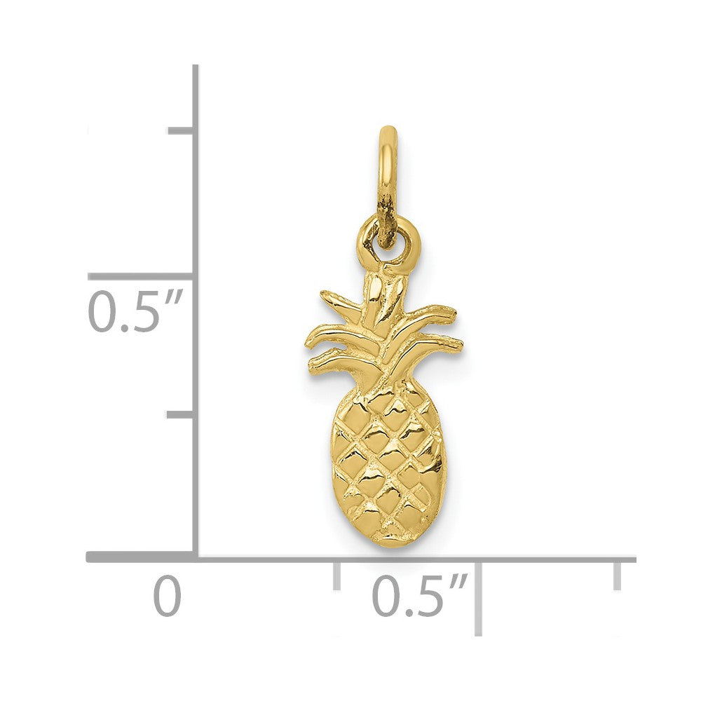 10K Gelbgold Poliert Pineapple Charm