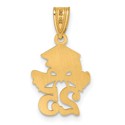 10K Gelbgold 10K Abschluss Cap und Diploma - 2025 Charm