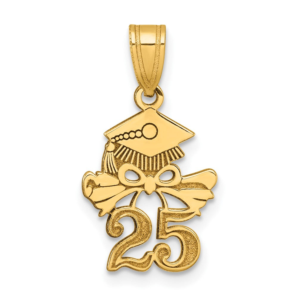 10K Gelbgold 10K Abschluss Cap und Diploma - 2025 Charm