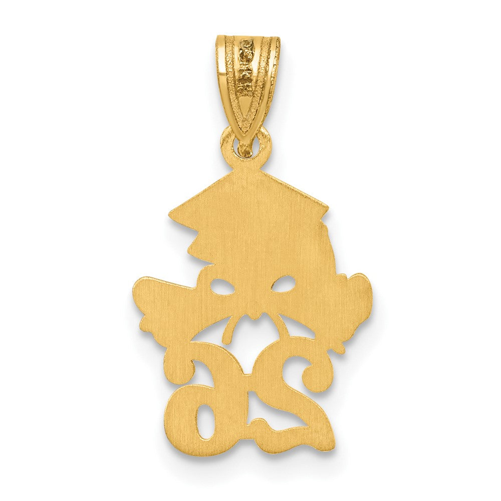 10K Gelbgold 10K Abschluss Cap und Diploma - 2026 Charm