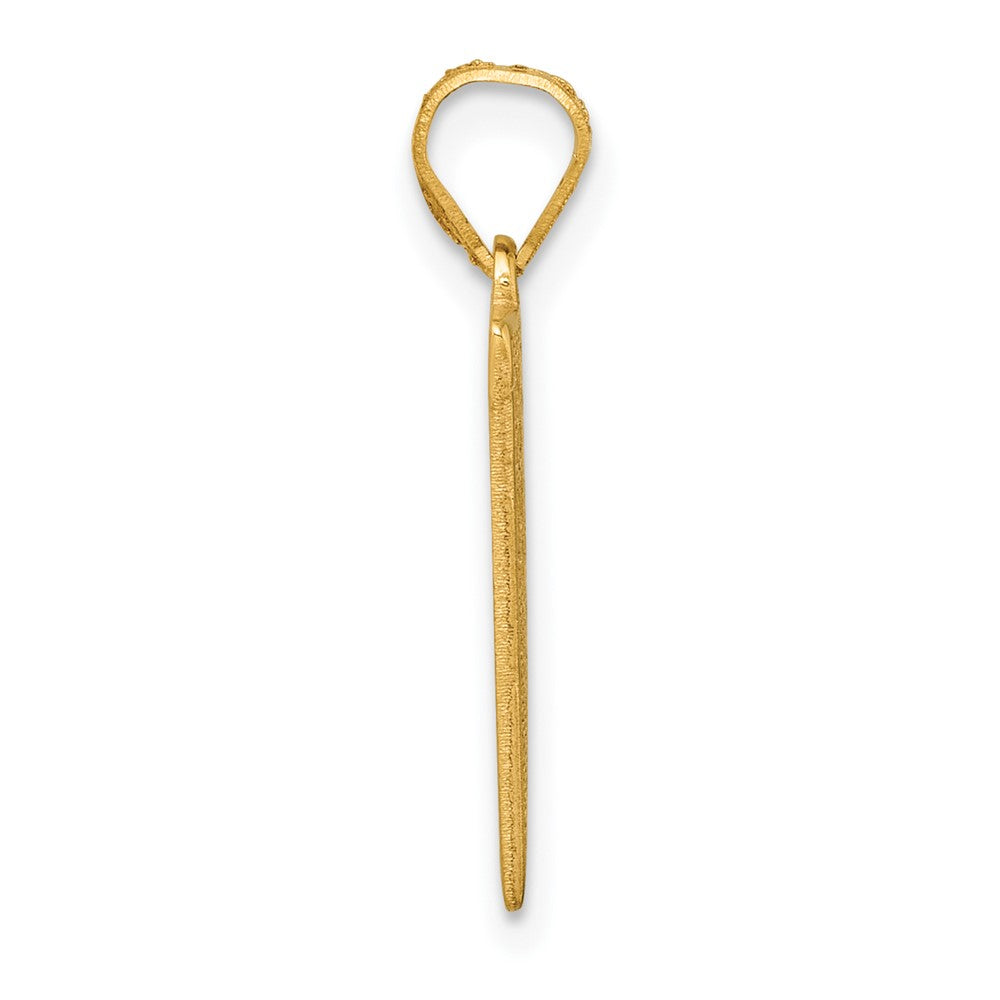 10K Gelbgold 10K Class Of 2025 Rally Flag / Abschluss Charm