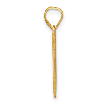 10K Gelbgold 10K Class Of 2025 Rally Flag / Abschluss Charm