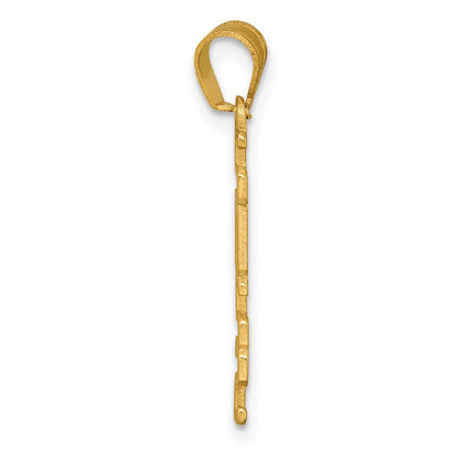 10K Gelbgold Poliert 2025 Abschluss Charm