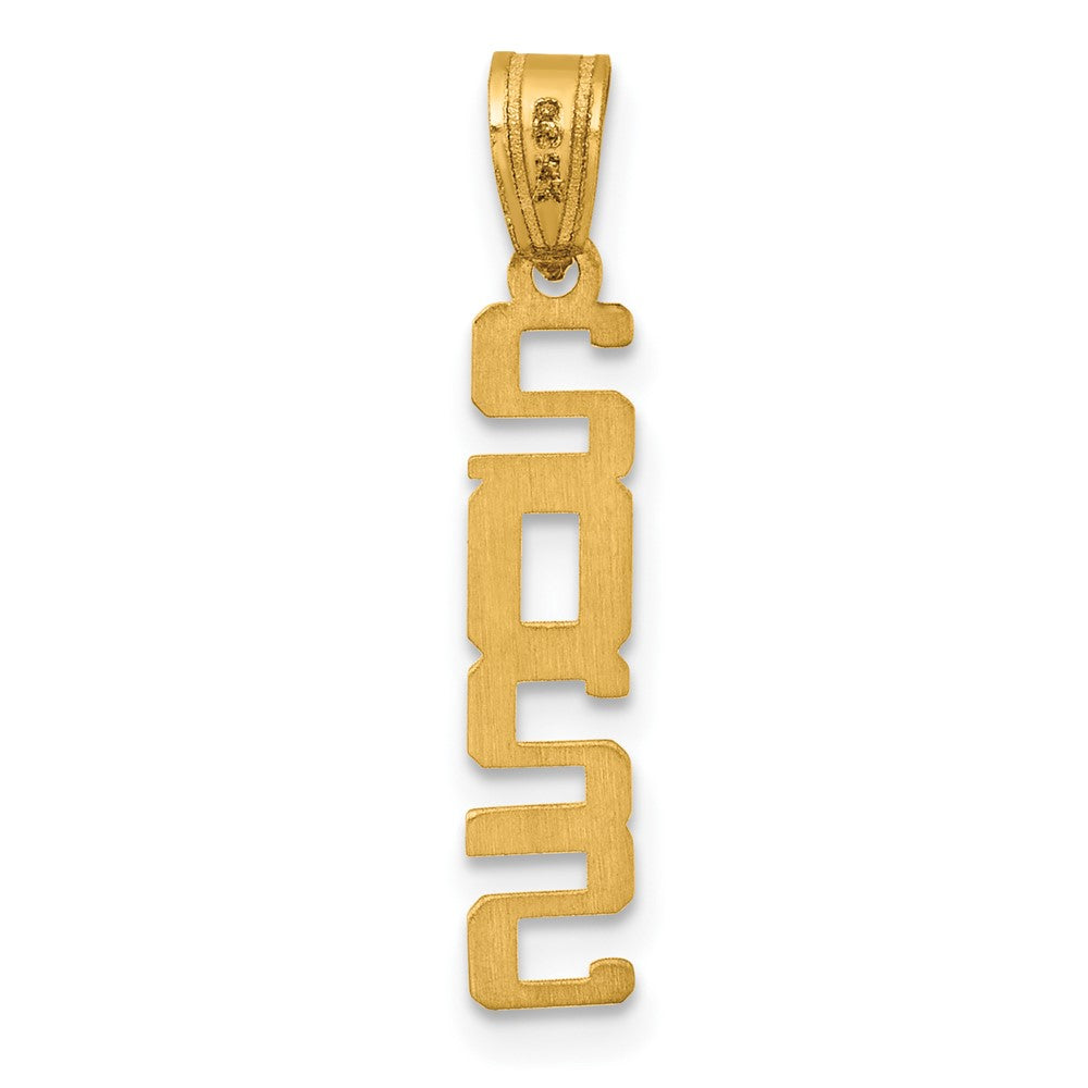 10K Gelbgold Poliert 2025 Abschluss Charm