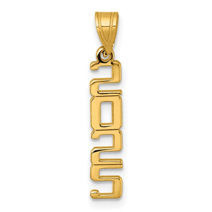 10K Gelbgold Poliert 2025 Abschluss Charm