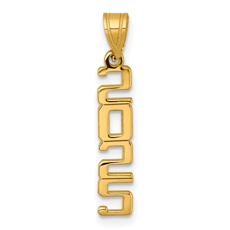 10K Gelbgold Poliert 2025 Abschluss Charm