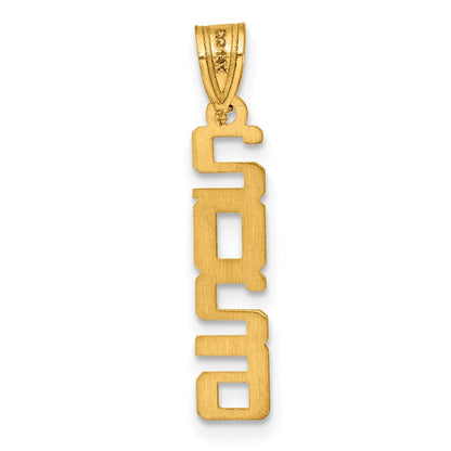 10K Gelbgold Poliert 2026 Abschluss Charm
