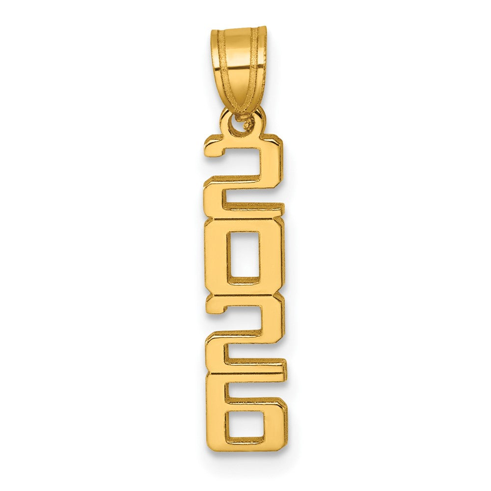 10K Gelbgold Poliert 2026 Abschluss Charm