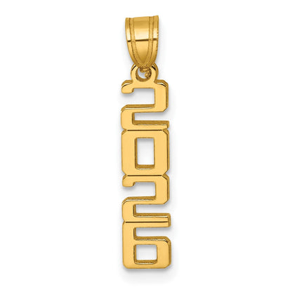 10K Gelbgold Poliert 2026 Abschluss Charm