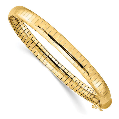 10K Gelbgold 6mm Gewölbt Omega Armband