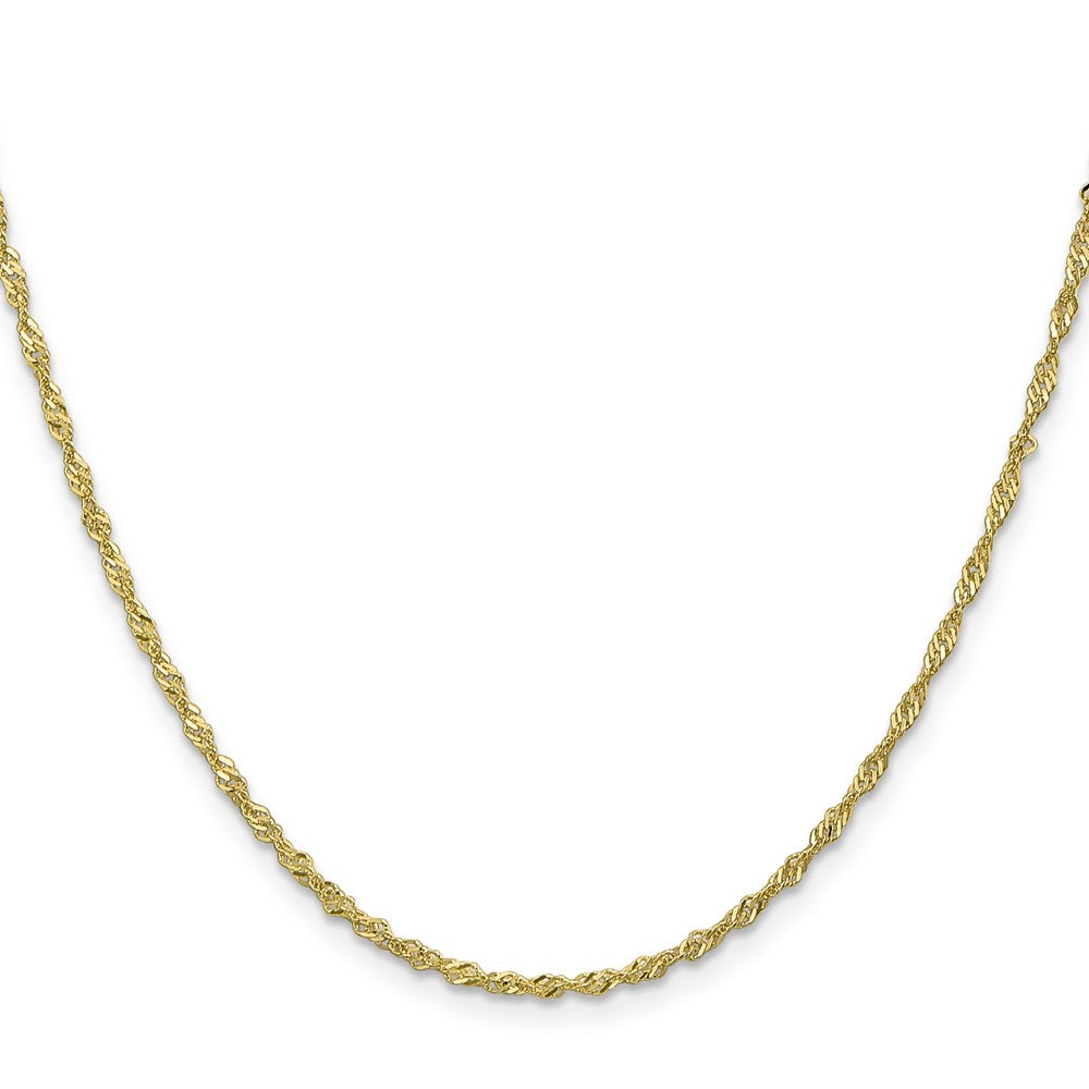 10K Gelbgold 1.7mm Singapurkette Halskette