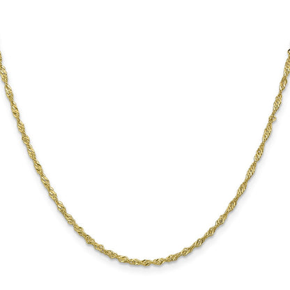 10K Gelbgold 1.7mm Singapurkette Halskette