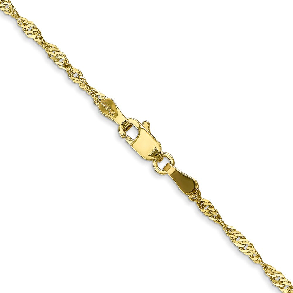 10K Gelbgold 1.7mm Singapurkette Halskette