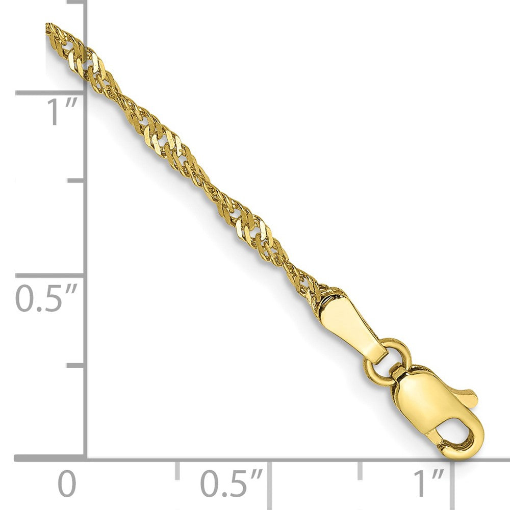 10K Gelbgold 1.7mm Singapurkette Gliederarmband