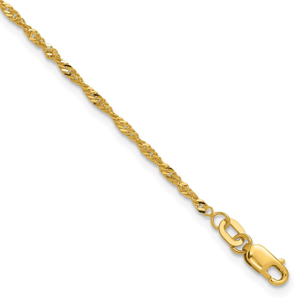 10K Gelbgold 1.7mm Singapurkette Gliederarmband