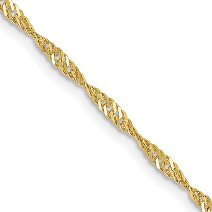 10K Gelbgold 1.7mm Singapurkette Halskette