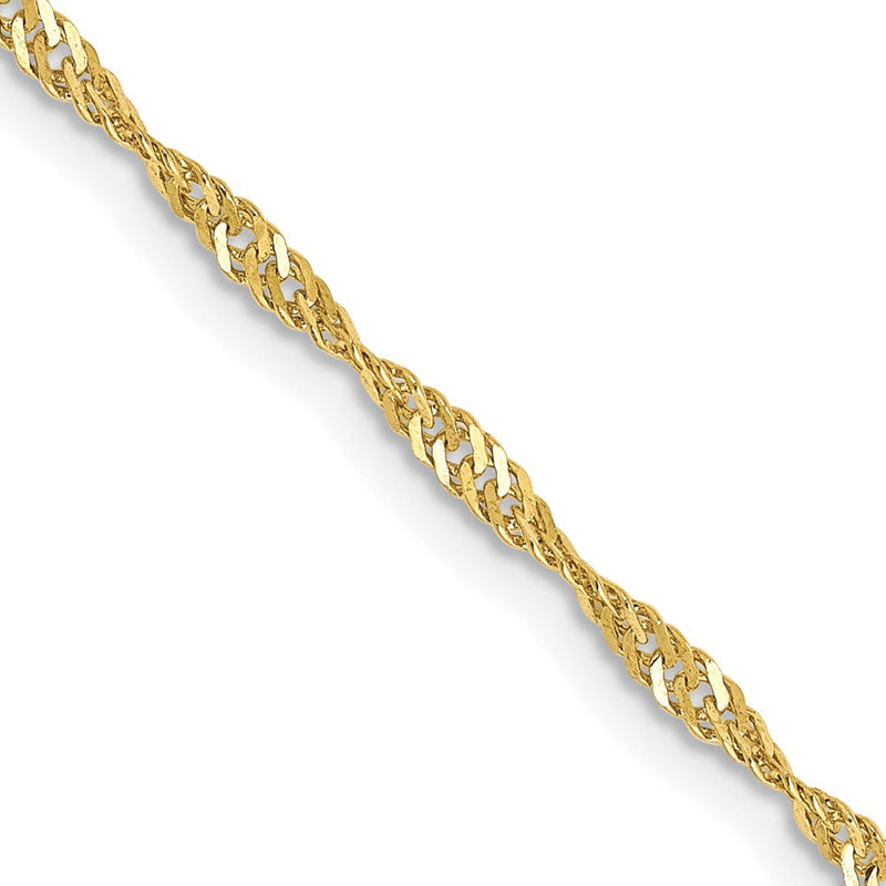 10K Gelbgold 1.7mm Singapurkette Halskette