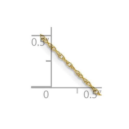 10K Gelbgold.8mm Leicht-baby Kordel Kette Kinder Halskette