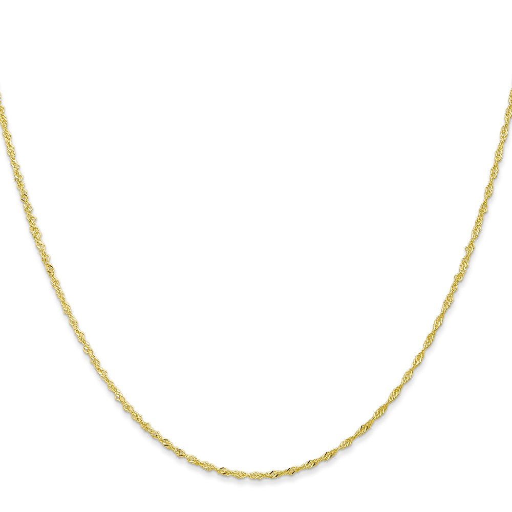 10K Gelbgold 1.1mm Singapurkette Halskette