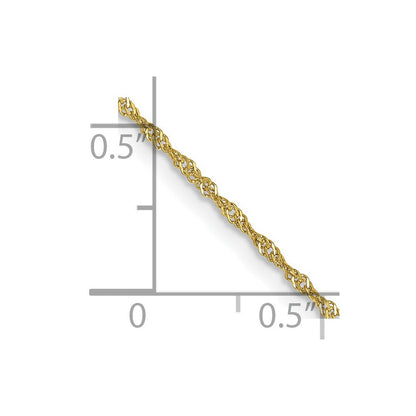 10K Gelbgold 1.1mm Singapurkette Kette Kinder Halskette