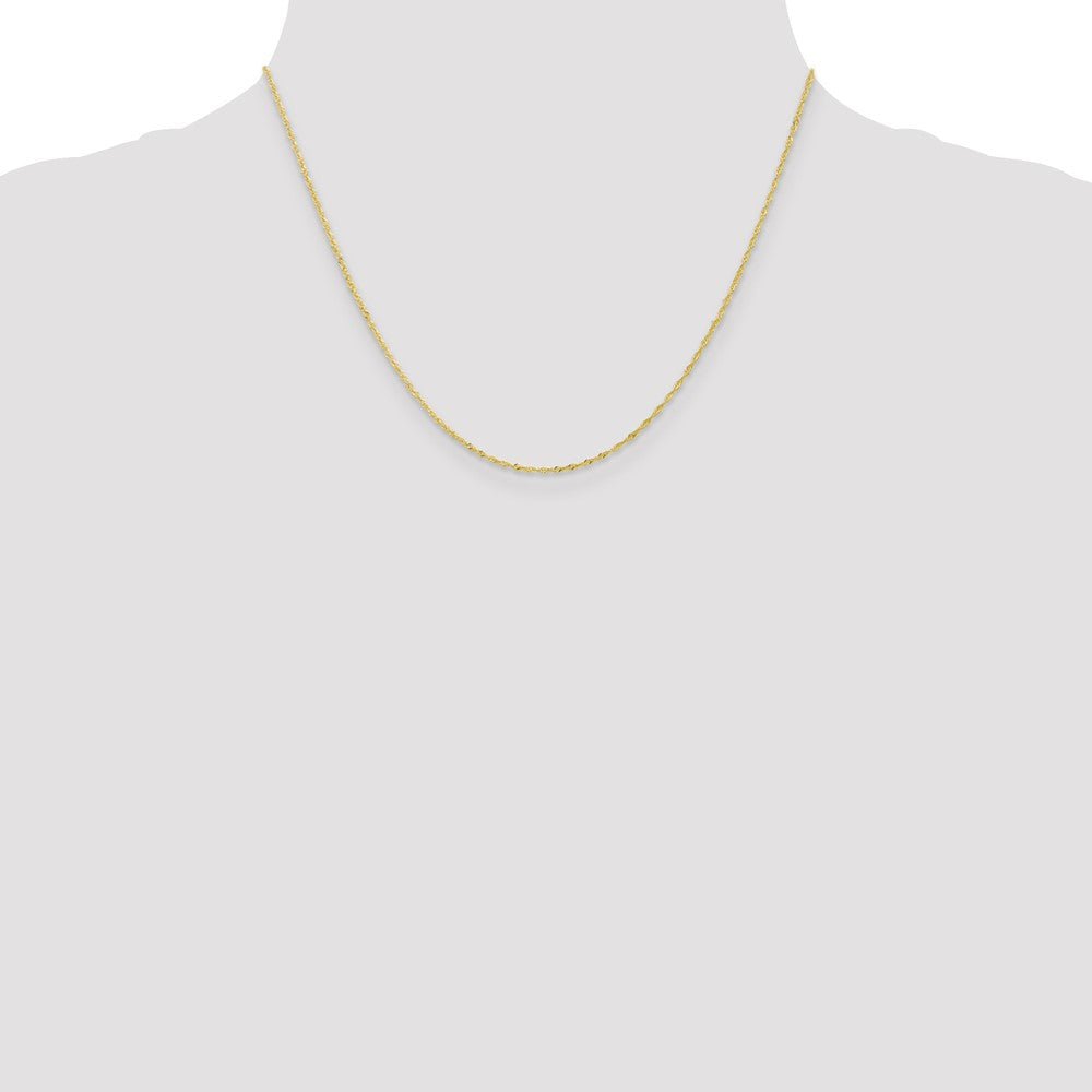 10K Gelbgold 1.1mm Singapurkette Halskette