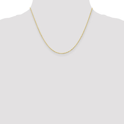 10K Gelbgold 1.1mm Singapurkette Halskette