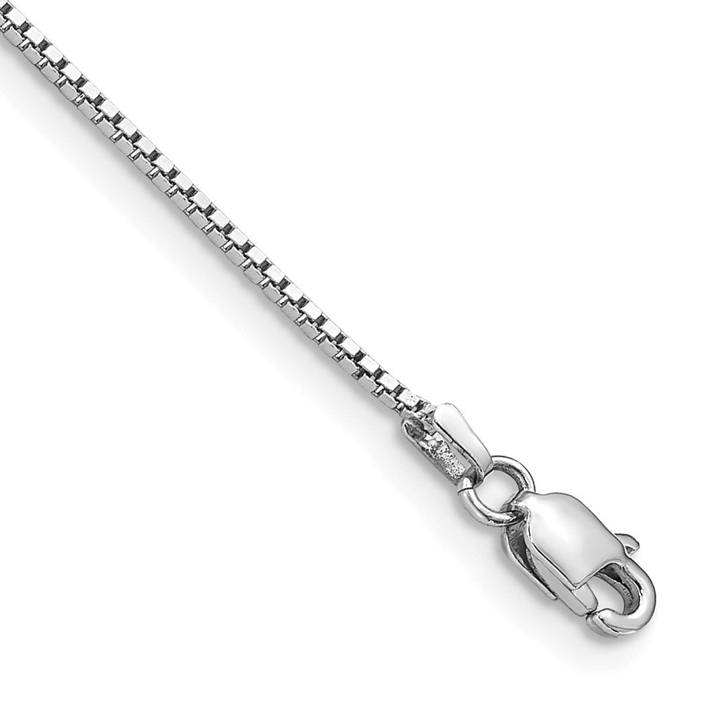 10K Weißgold.95mm Venezianer Kette Fußkettchen