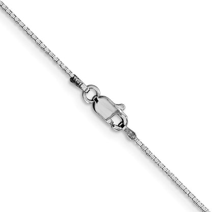 10K Weißgold 1mm Venezianer Halskette