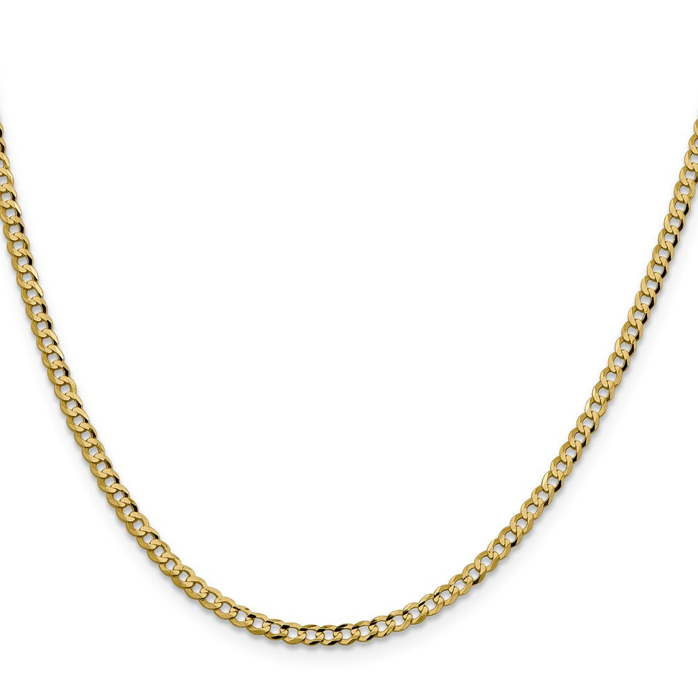 10K Gelbgold 3.1mm Leicht Flach Kubanisch Halskette