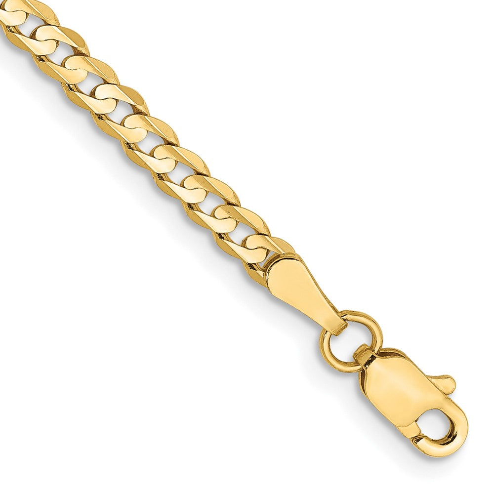10K Gelbgold 3mm Offen Konkav Panzer Gliederarmband