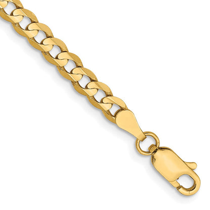 10K Gelbgold 3.8mm Offen Konkav Panzer Gliederarmband