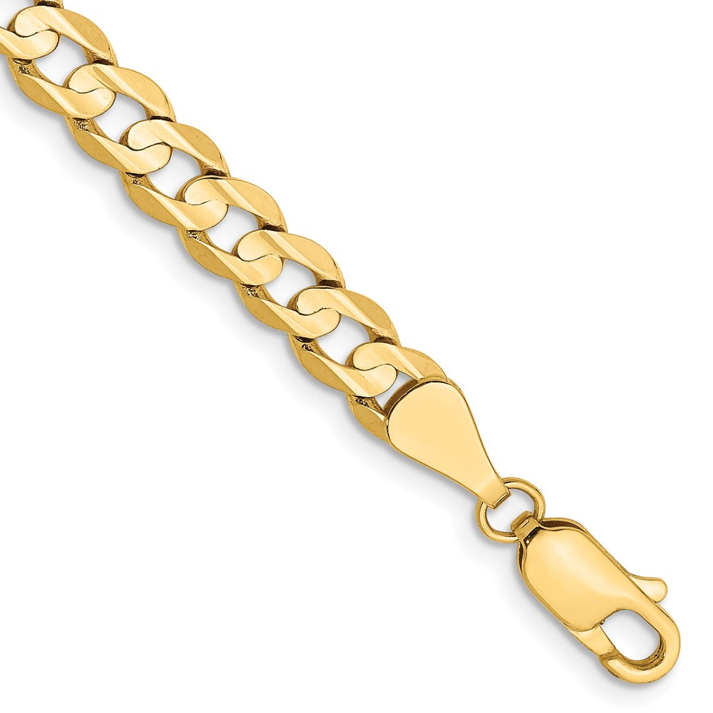 10K Gelbgold 5.25mm Offen Konkav Panzer Gliederarmband