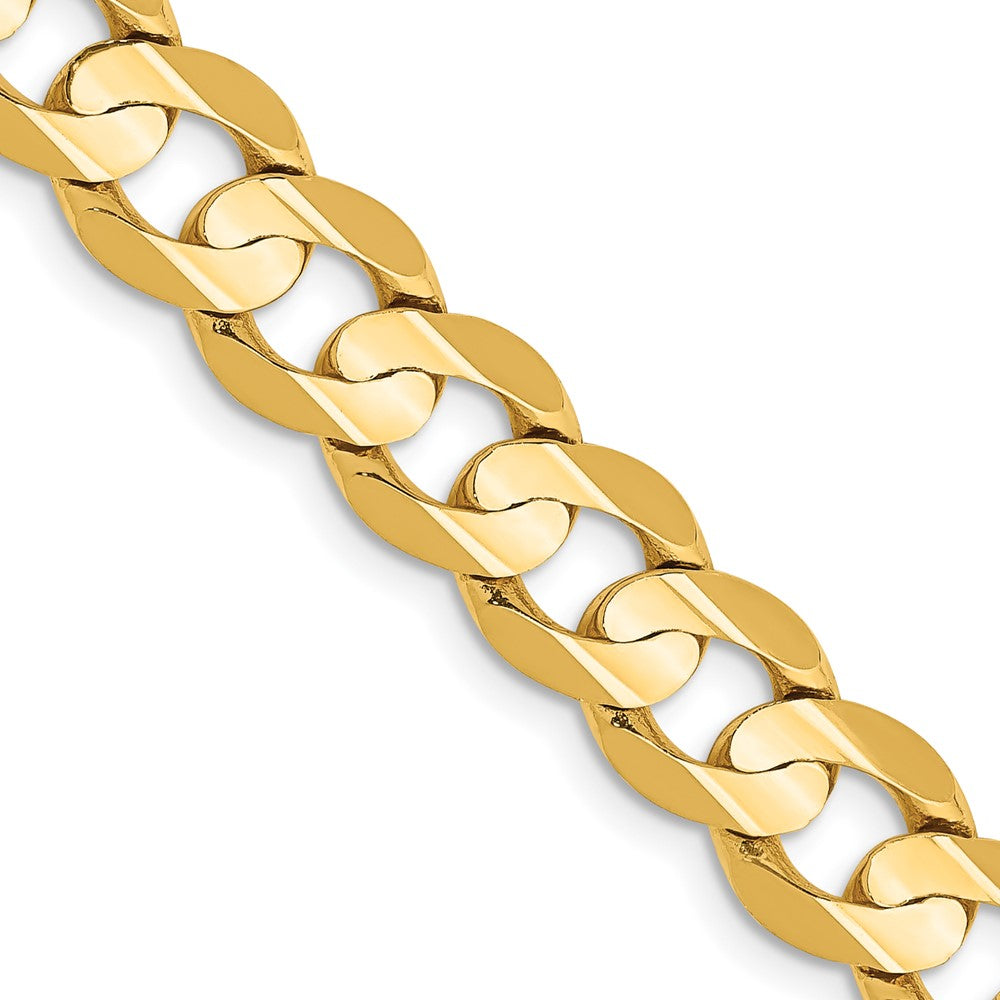 10K Gelbgold 7.5mm Offen Konkav Panzer Halskette