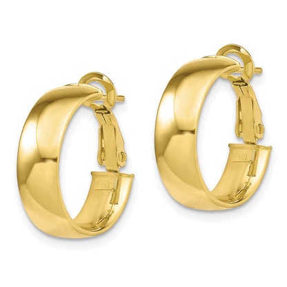 10K Gelbgold 5.8mm Poliert Creolen