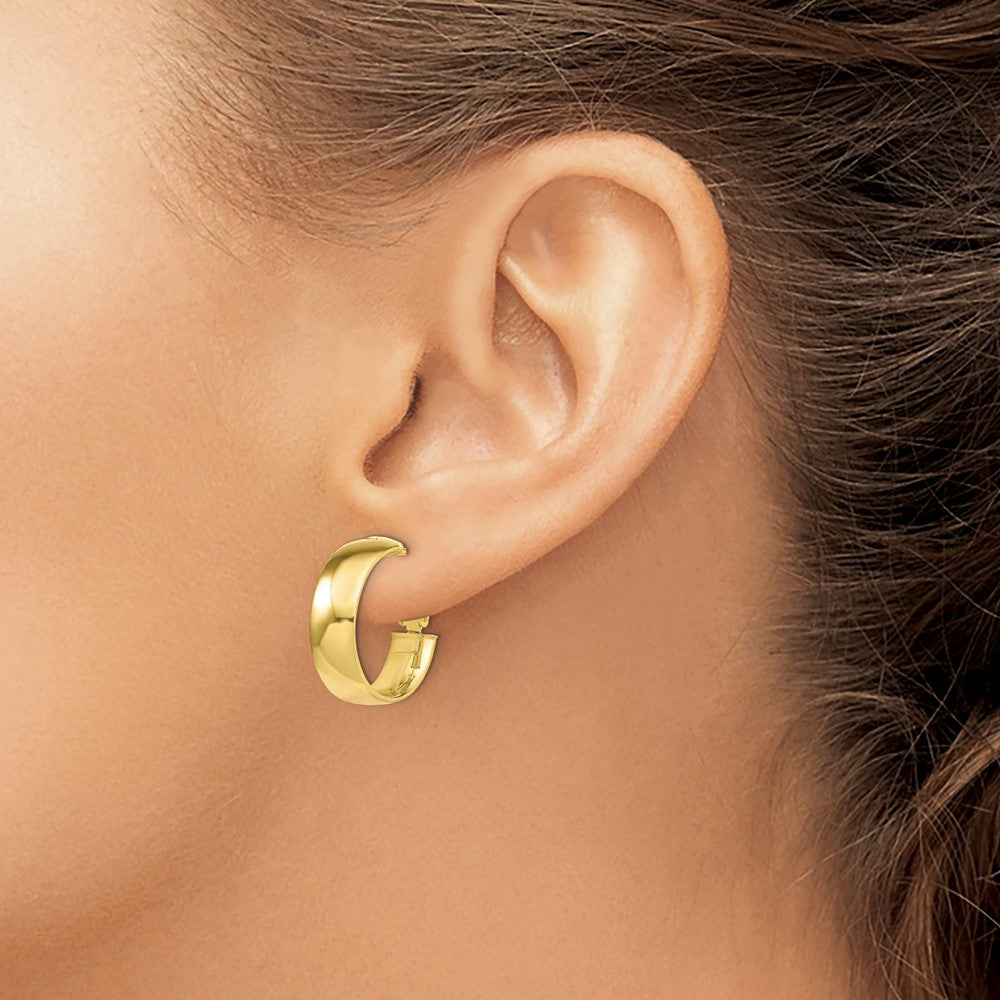10K Gelbgold 5.8mm Poliert Creolen