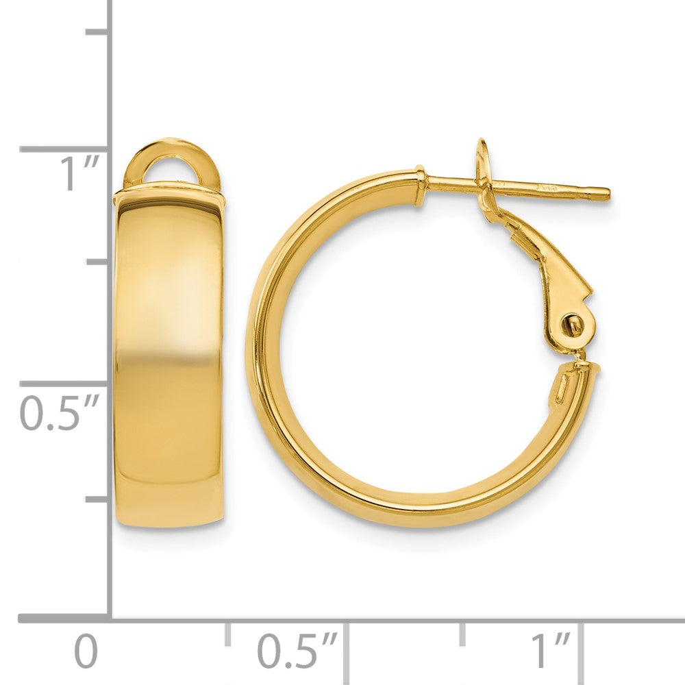 10K Gelbgold 5.8mm Poliert Creolen