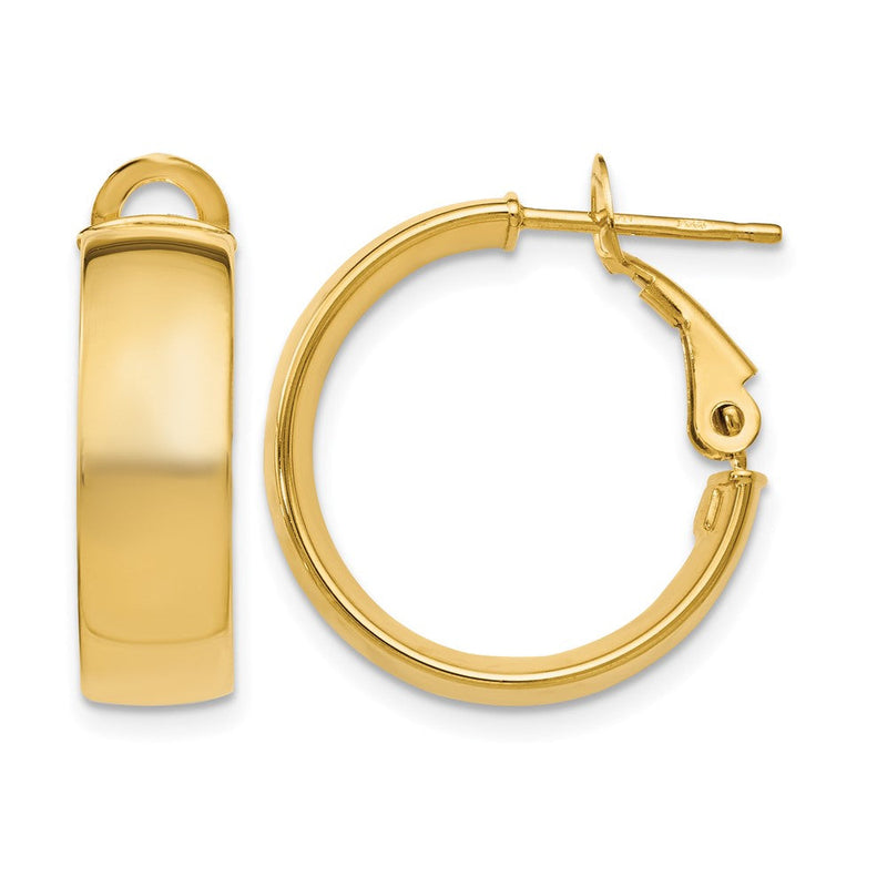 10K Gelbgold 5.8mm Poliert Creolen