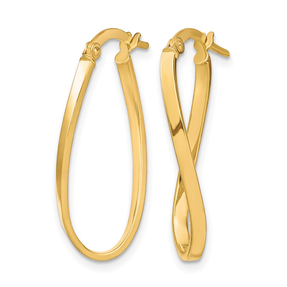 10K Gelbgold Gedreht Creolen