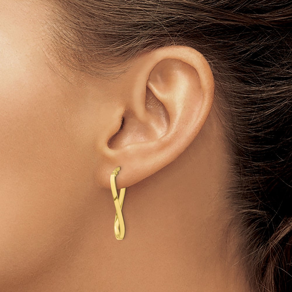 10K Gelbgold Gedreht Creolen