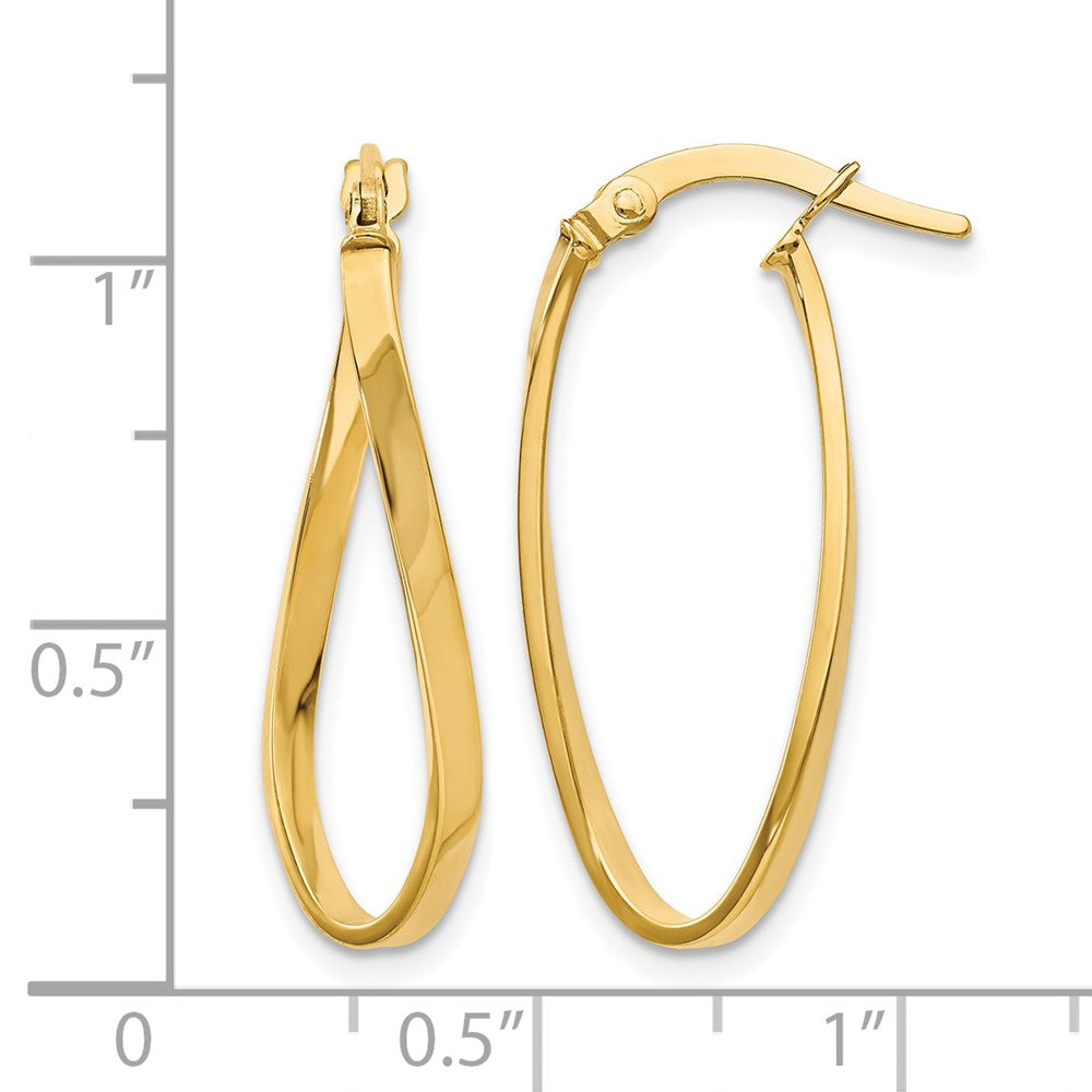 10K Gelbgold Gedreht Creolen