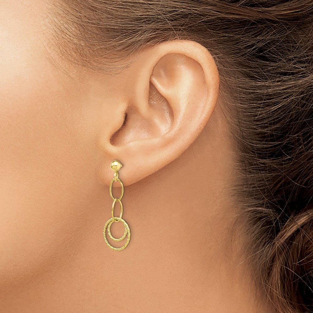 10K Gelbgold Stecker Ohrhänger