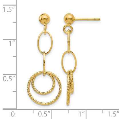 10K Gelbgold Stecker Ohrhänger