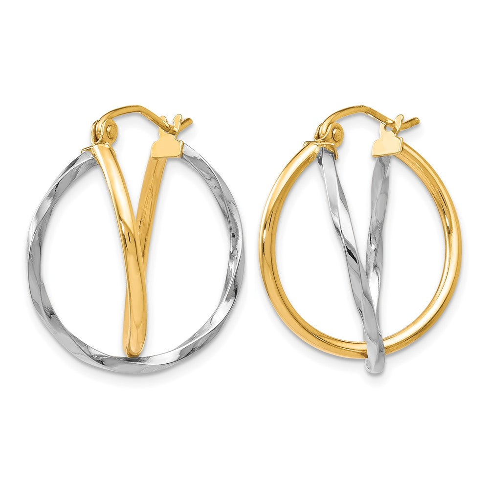 10K Bicolor Klappbar Creolen