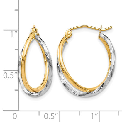 10K Bicolor Klappbar Creolen