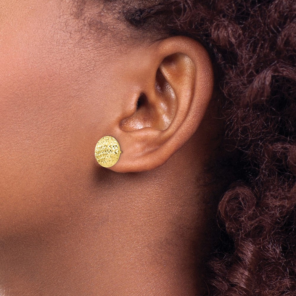 10K Gelbgold Diamantiert Ohrstecker