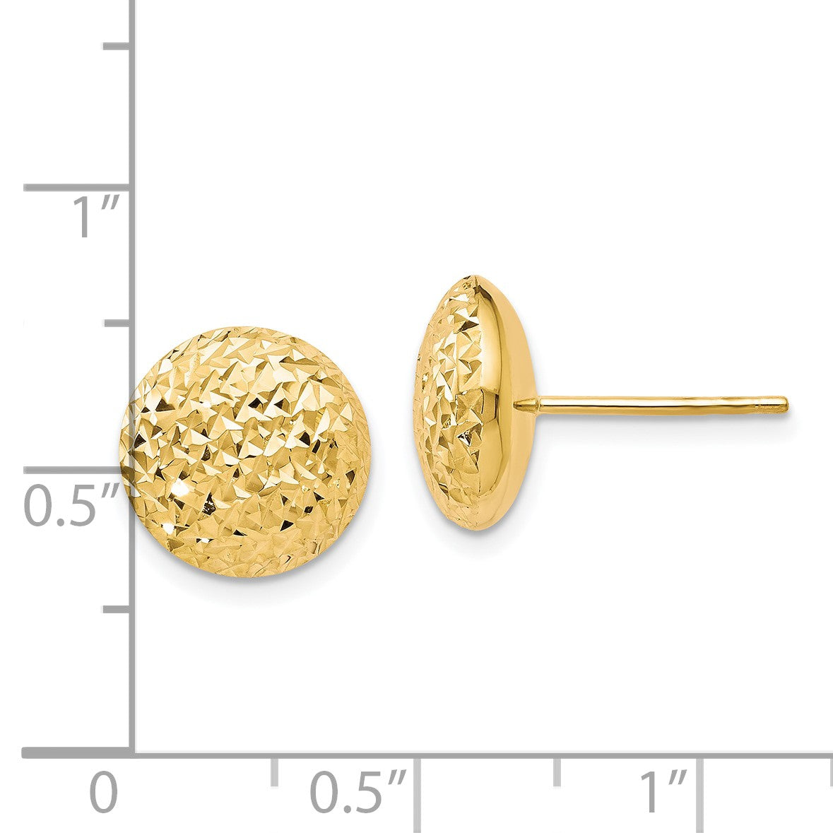 10K Gelbgold Diamantiert Ohrstecker